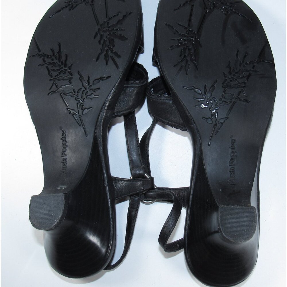 Black Hush Puppies Straped Open Toe Sandals for Formal/Casual Wear Size 7.5 Used - Picture 2 of 4